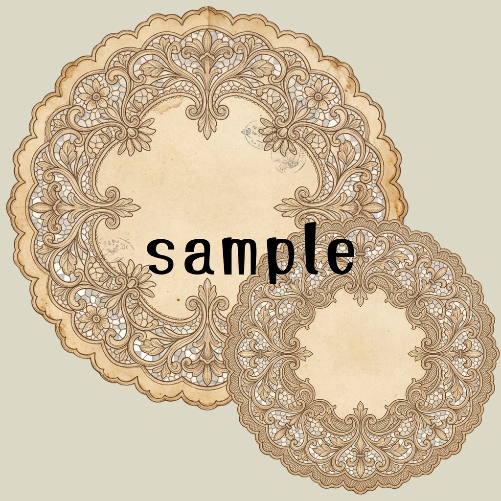 【4枚セット】ビンテージ風デジタルペーパーセット vintage Digital Paper 5 Color Set