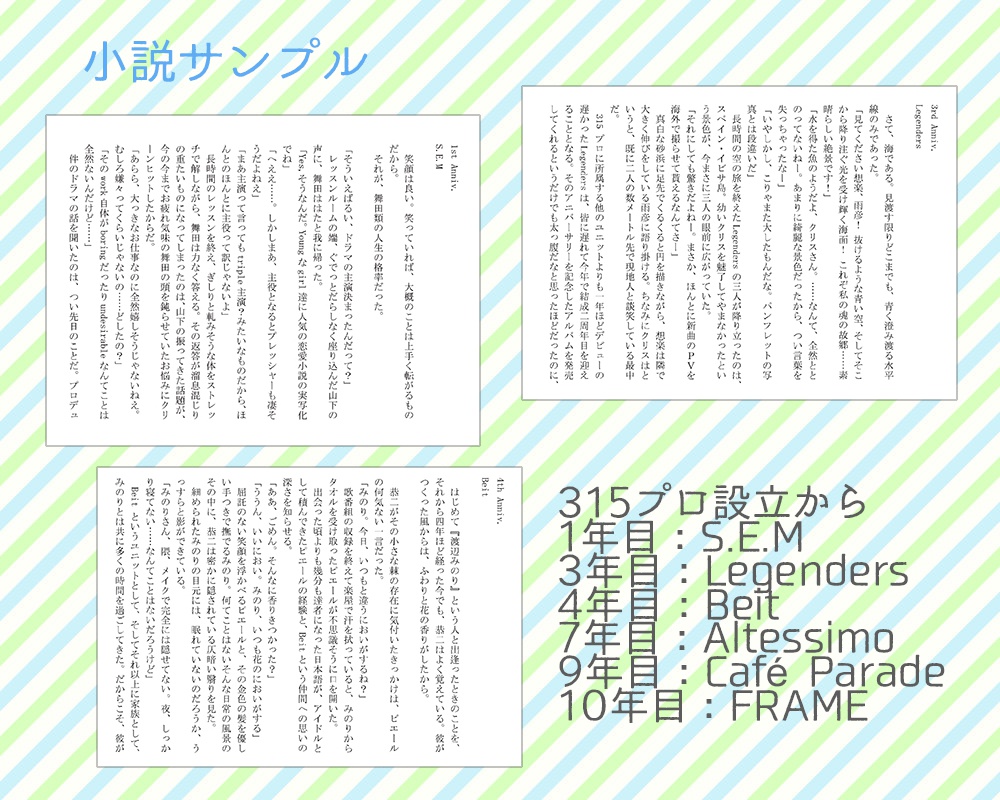 315プロ10年の歩み合同誌『愛してやまない音楽を!』