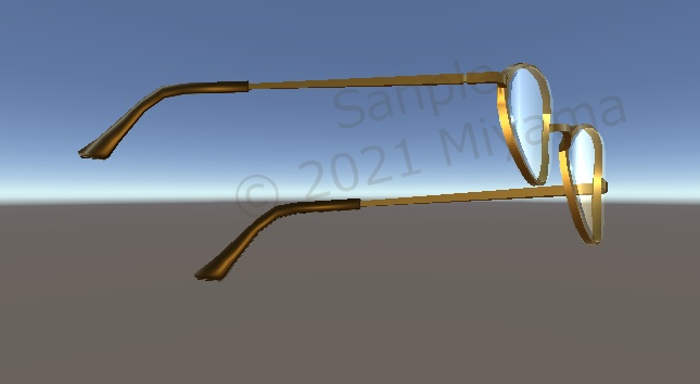 【VRC向け】3D素材 メガネ メタルフレーム ボストン 眼鏡 glasses boston