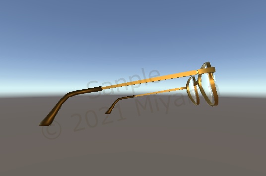 【VRC向け】3D素材 メガネ メタルフレーム ボストン 眼鏡 glasses boston