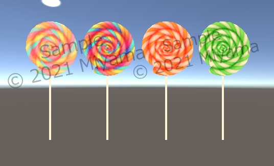 【VRC向け】ぐるぐるキャンディ 棒付きキャンディ ロリポップ Lollipop