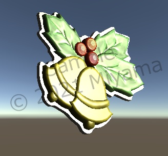 【VRC向け】クリスマスベルのブローチ アクセサリー Brooch_Holiday