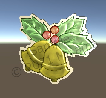 【VRC向け】クリスマスベルのブローチ アクセサリー Brooch_Holiday