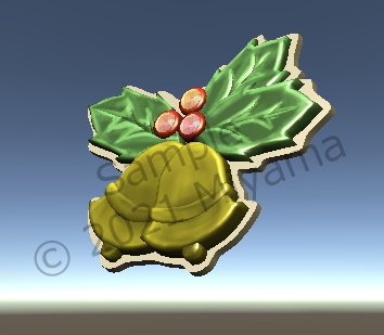 【VRC向け】クリスマスベルのブローチ アクセサリー Brooch_Holiday