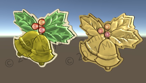 【VRC向け】クリスマスベルのブローチ アクセサリー Brooch_Holiday