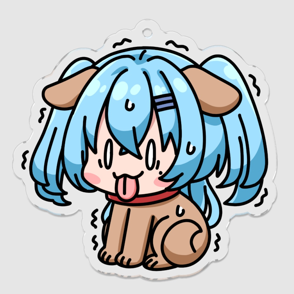 【青リーチカットイン】アクリルキーホルダー