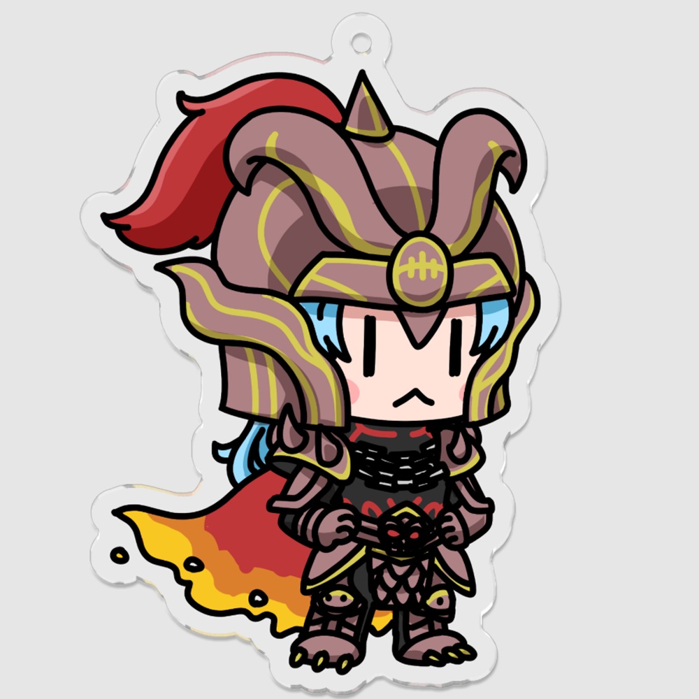 【赤リーチカットイン】アクリルキーホルダー