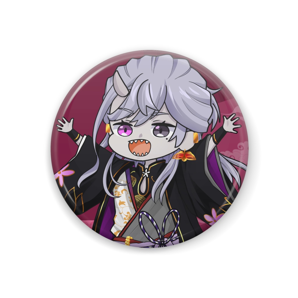 【常設グッズ】缶バッジ(44mm) ミニキャラ 着物版