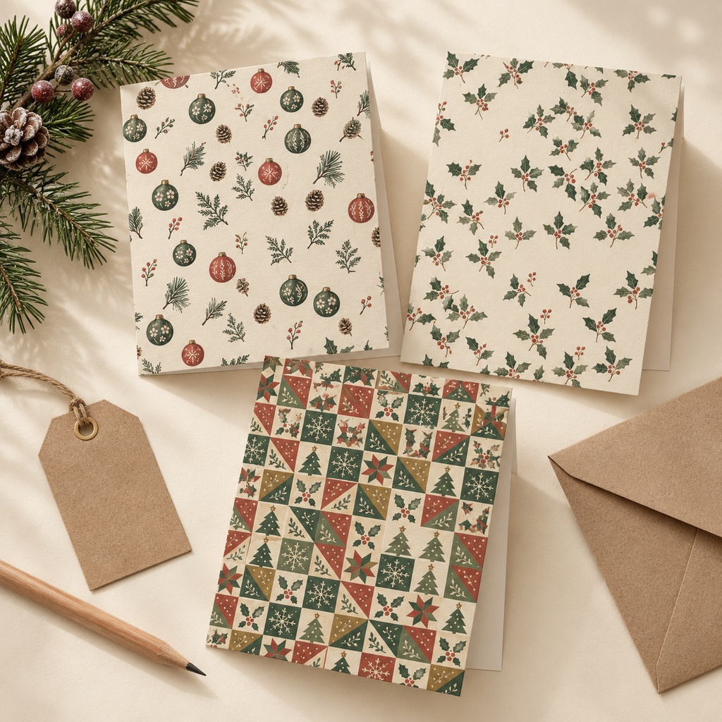 Wabi-sabi Christmas Vol.1|クリスマス12柄×4配色|PNG・JPG・SVG|商用・POD可