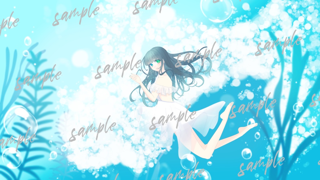 【4Kイラスト】金魚鉢と真珠【花撫シア】