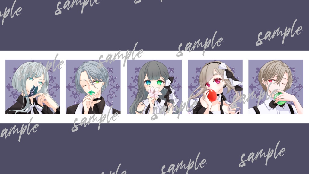 【アクリルコースター】花撫シア、シオン、ルシ、莉愛音リア、リオン【受注生産】