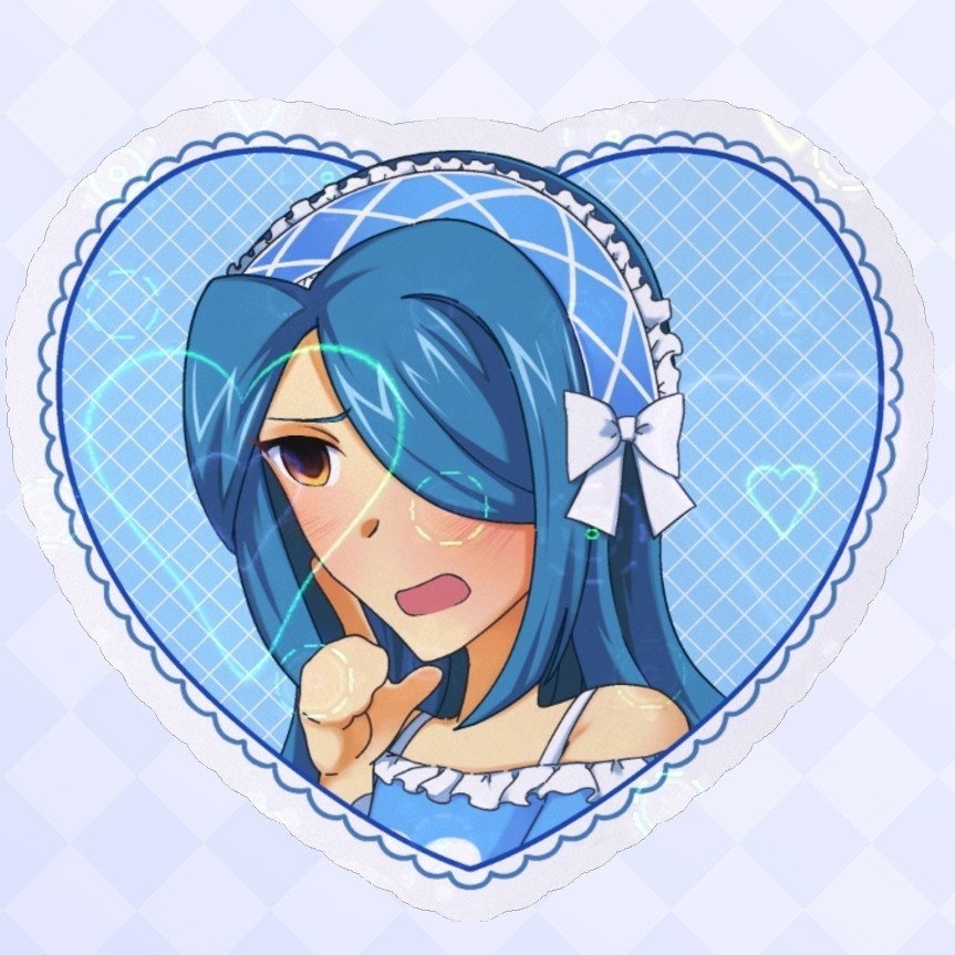 天使界隈風丸ハートステッカー