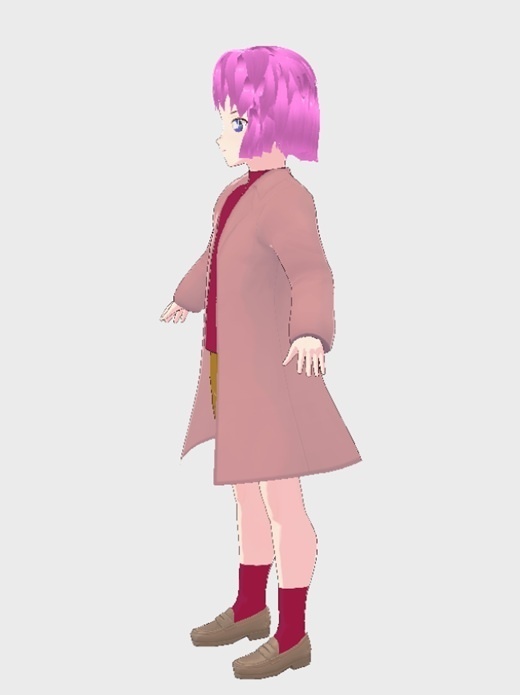 3D character 3Dキャラクター コナン風女の子 Vroid