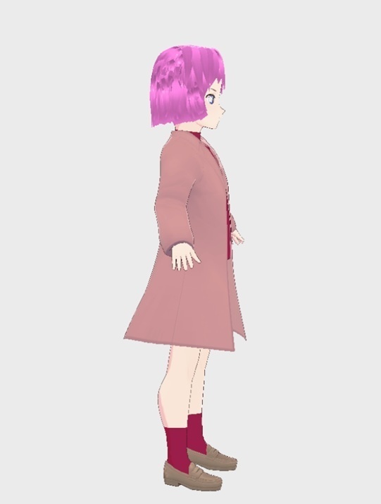 3D character 3Dキャラクター コナン風女の子 Vroid
