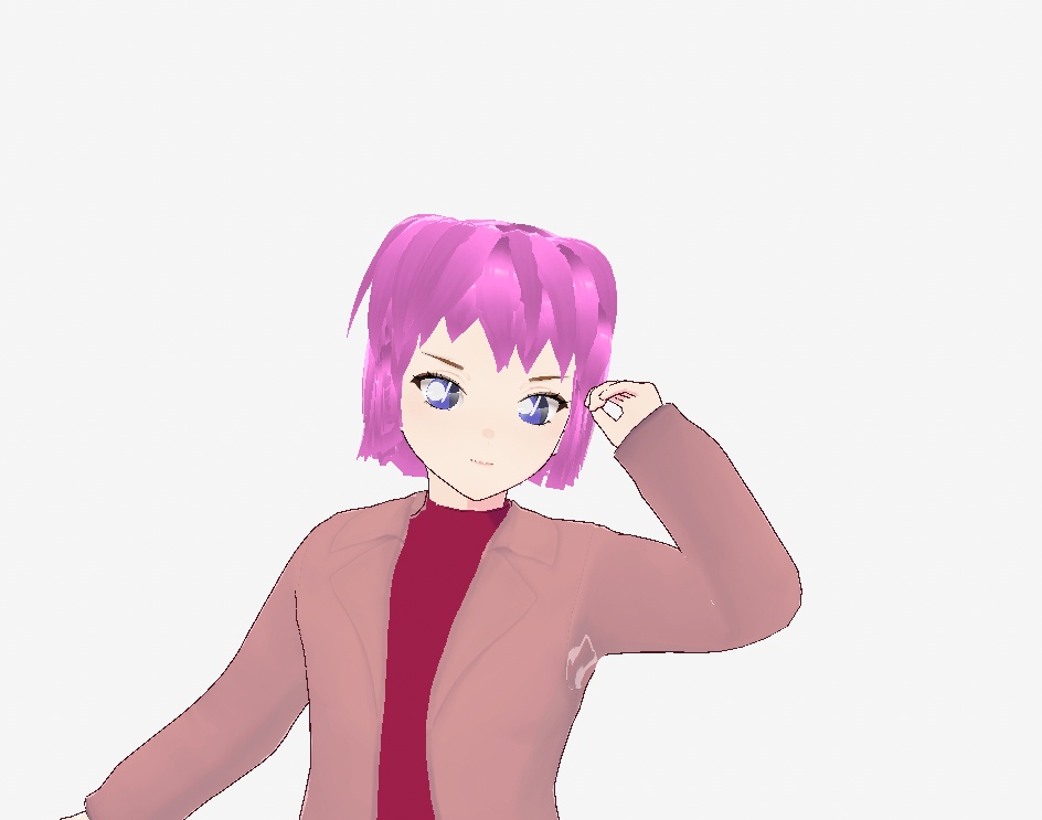 3D character　3Dキャラクター　コナン風女の子　Vroid