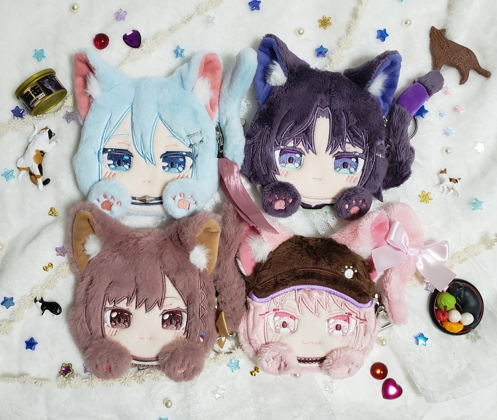 【みい】いちご猫ちゃん❤食パン招き猫ちゃん❤ミニバッグ❤スマホポーチ❤️ ミルキー ぺこちゃん フラットミニポーチ セット 不二家 milky