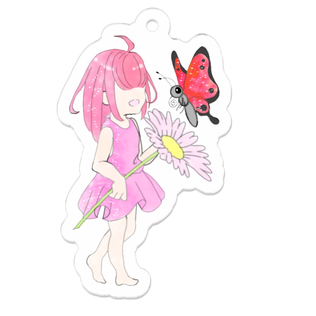 妖精と小さな生き物シリーズ「ちょうちょ」アクキー