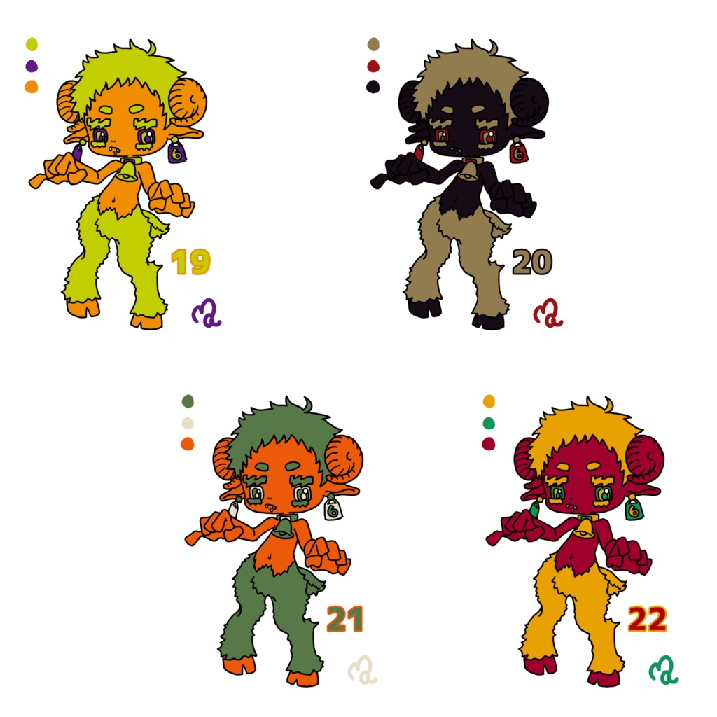 3色家畜くんステッカー 全25種