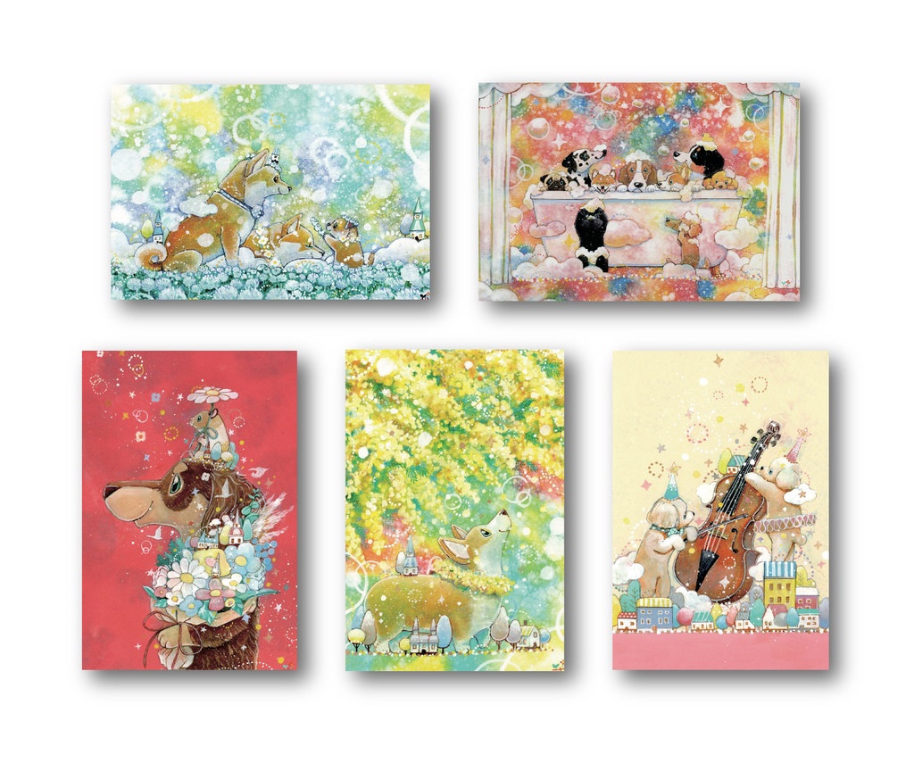 Yosi ポストカード5枚セット　愛しい日々