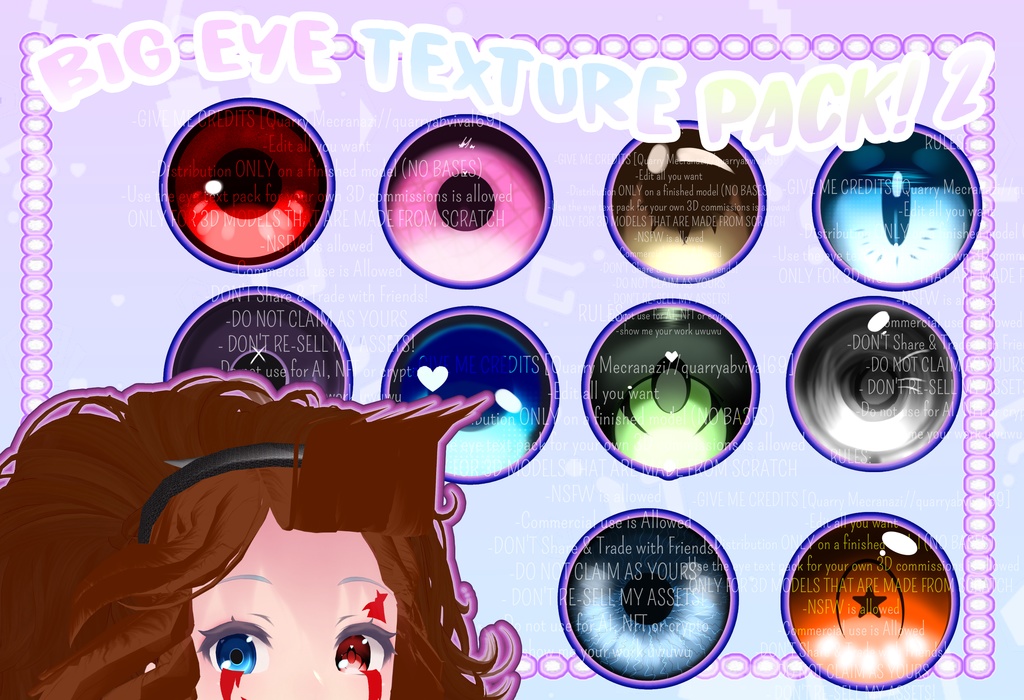 MMD - Big Eye texture pack! 2 DOWNLOAD