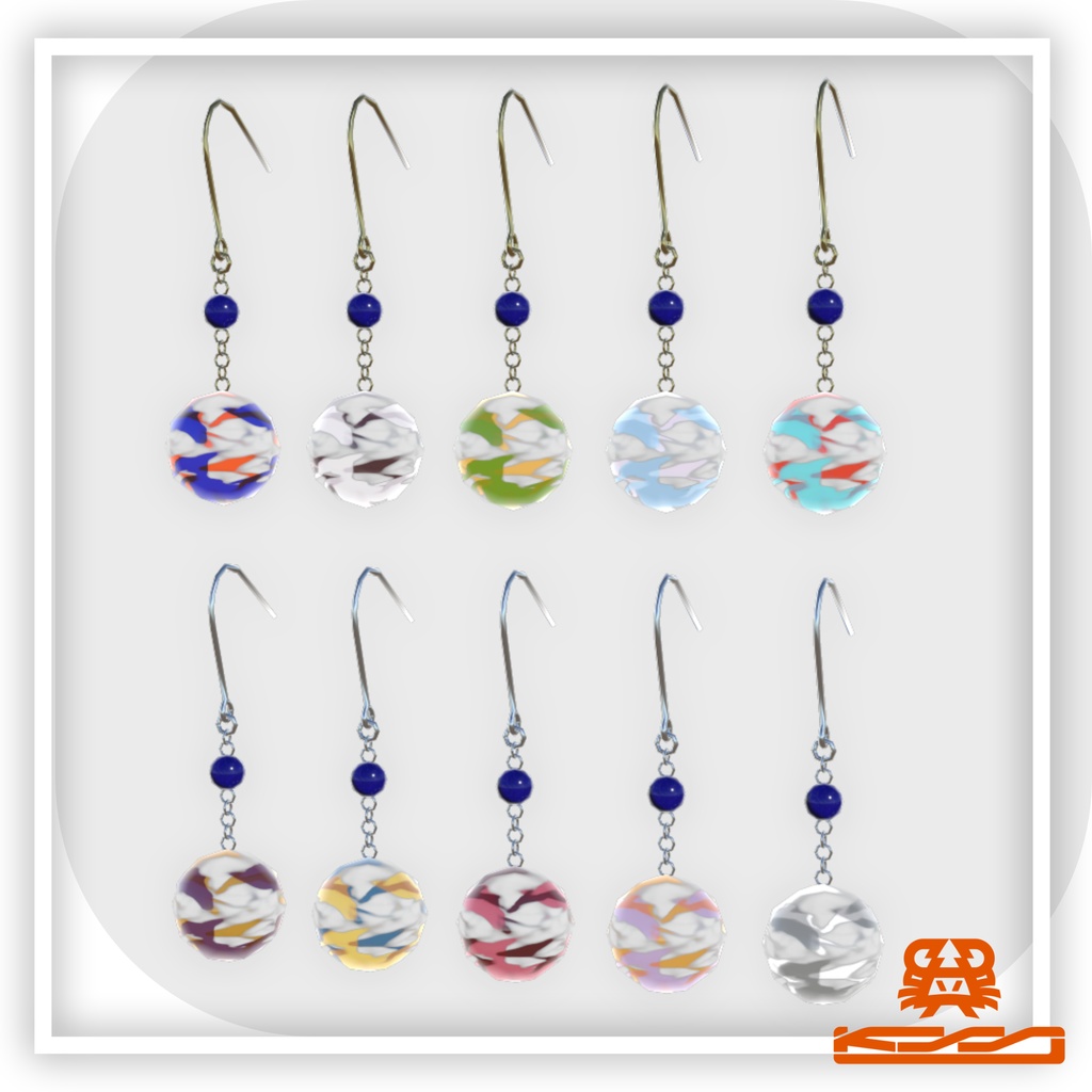 とんぼ玉ピアス/tonbodama earrings