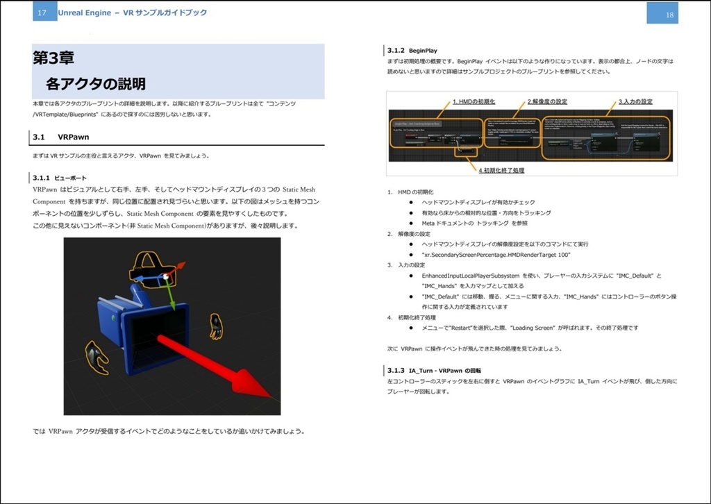 Unreal Engine VRサンプルガイドブック