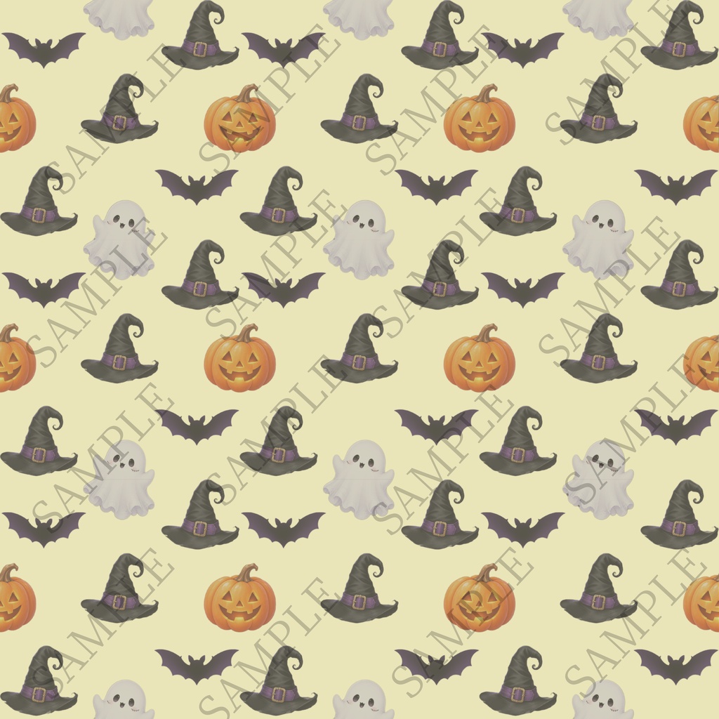 ハロウィン デジタルペーパー ラッピングペーパー 手帳素材 8色セット コラージュ 素材 デジタル素材