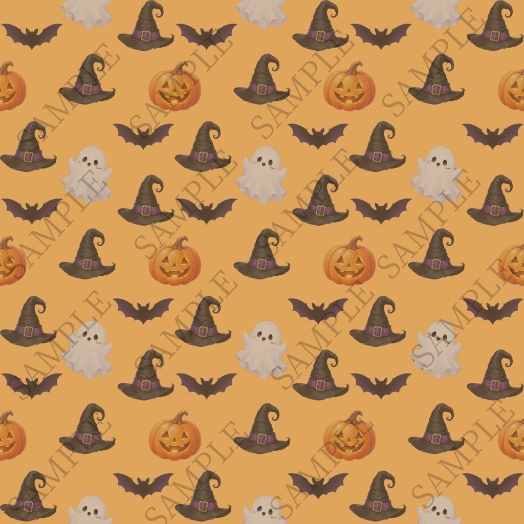 ハロウィン デジタルペーパー ラッピングペーパー 手帳素材 8色セット コラージュ 素材 デジタル素材