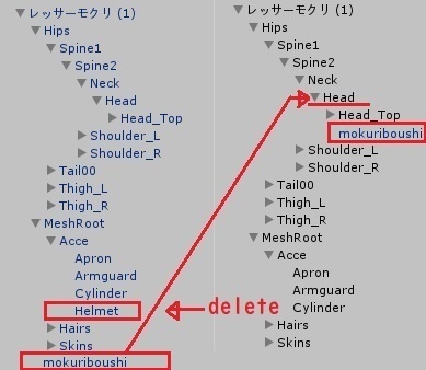 レッサーモクリ差替え用帽子