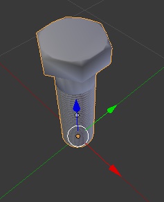 六角ボルト（半ネジ）fbxデータ