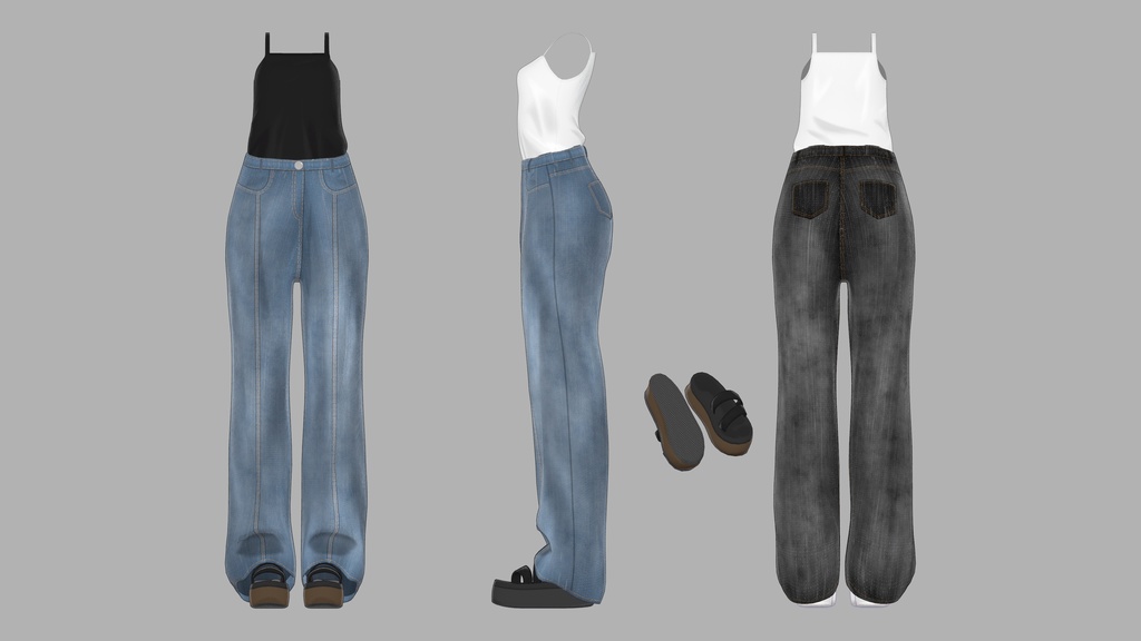 【2025/09/02更新】【6アバター対応】frontseam jeans