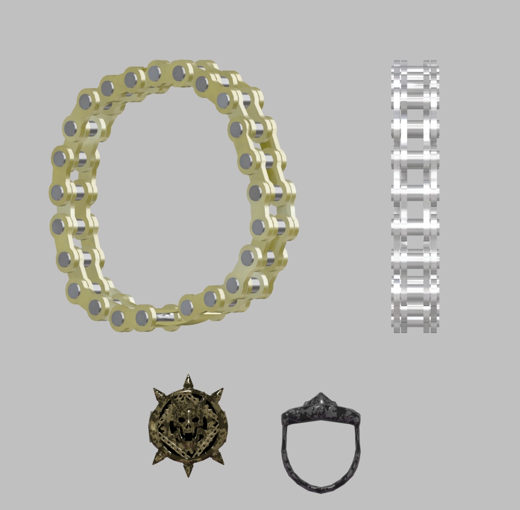 【2025/12/08更新】bike chain bracelet＆metal ring001