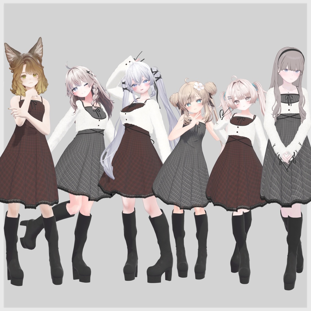 【RPキャンペーン中】【セール中】monochrome dress【7アバター対応】