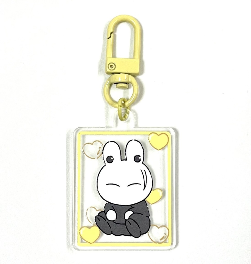 ハート柄うさぬいアクリルキーホルダー(夏油)