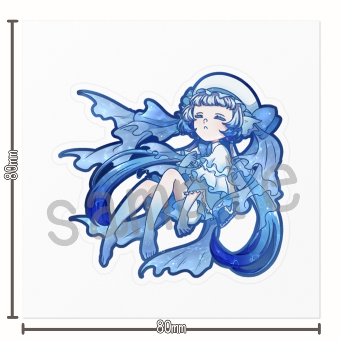 ダイカットステッカー(80mm×80mm)