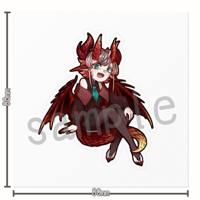 ダイカットステッカー(80mm×80mm)