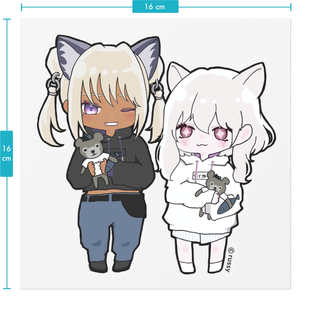 siromi 公式 ステッカー 16cm クリア ろし×こんにゃくのセット