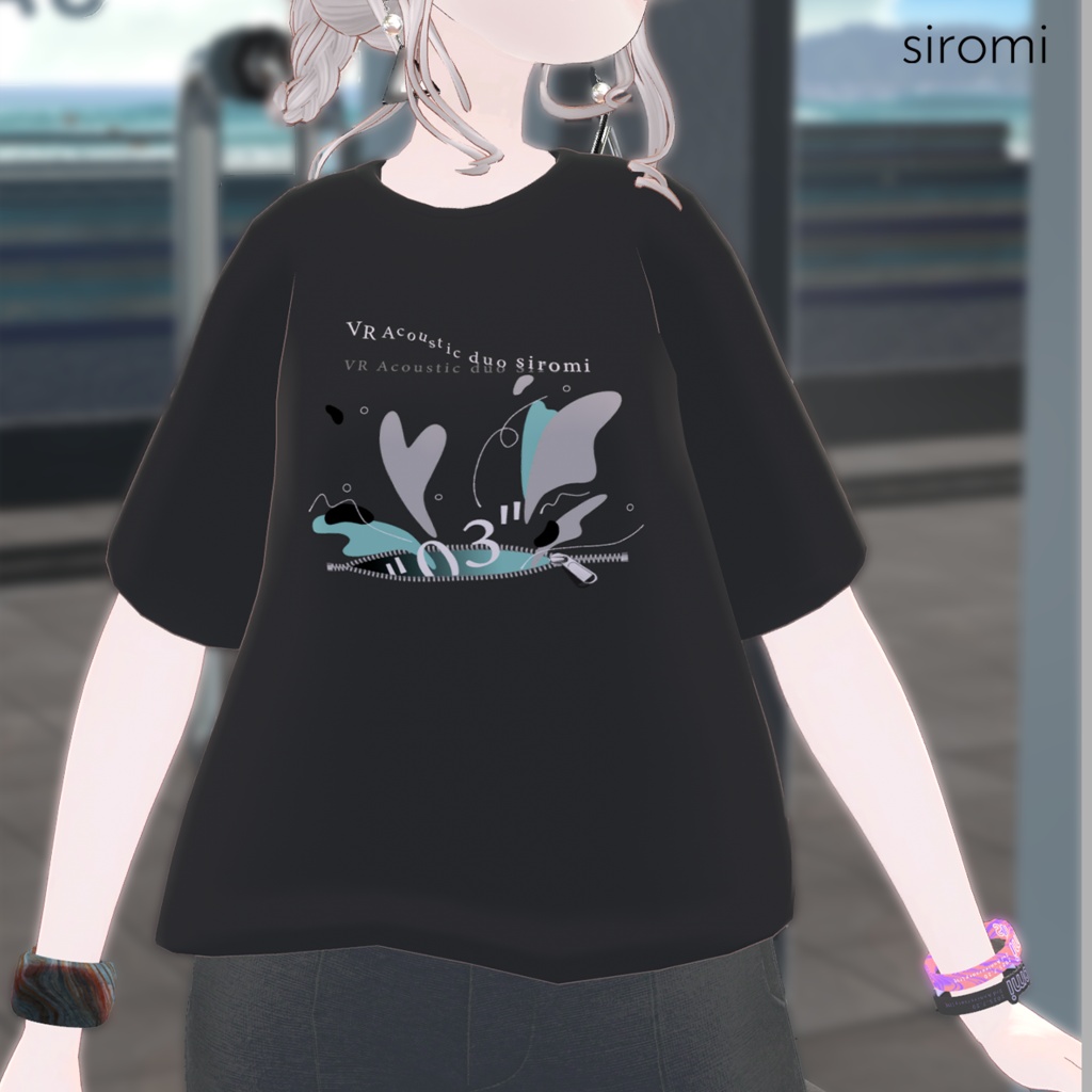 【無料 VRChat】_siromi公式 3nd Anniversary LiveTシャツ 🐟全5色