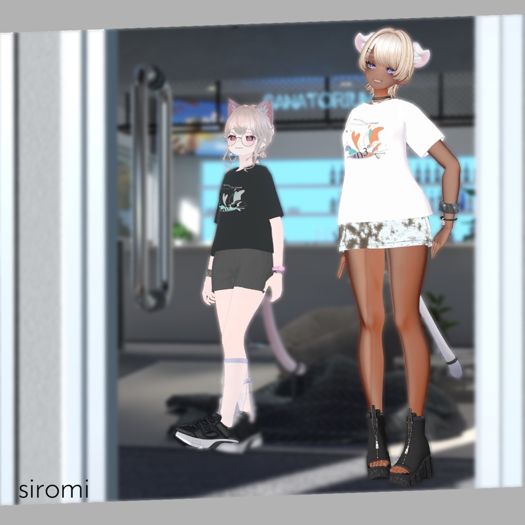【無料 VRChat】_siromi公式 3nd Anniversary LiveTシャツ 🐟全5色