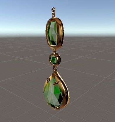 【無料】VRchat用 エメラルドイヤリング