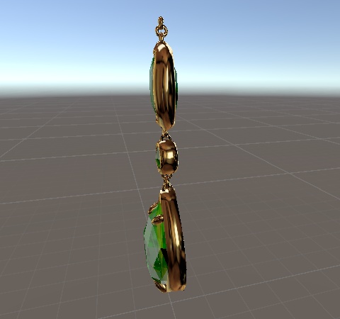 【無料】VRchat用 エメラルドイヤリング