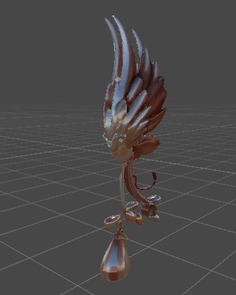 VRchat フェザーイヤリング アクセサリー