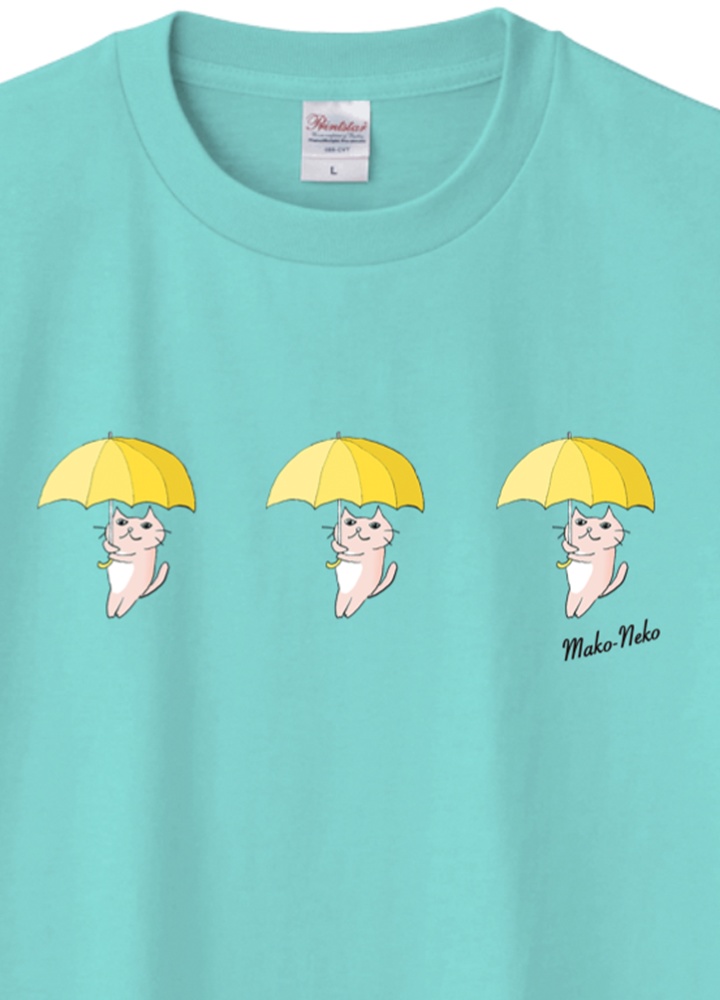マコネコTシャツ(アクアブルー)【限定受注生産】