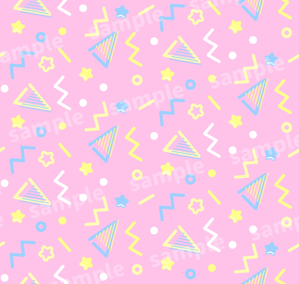 【商用利用可】平成レトロポップな背景素材 6種類