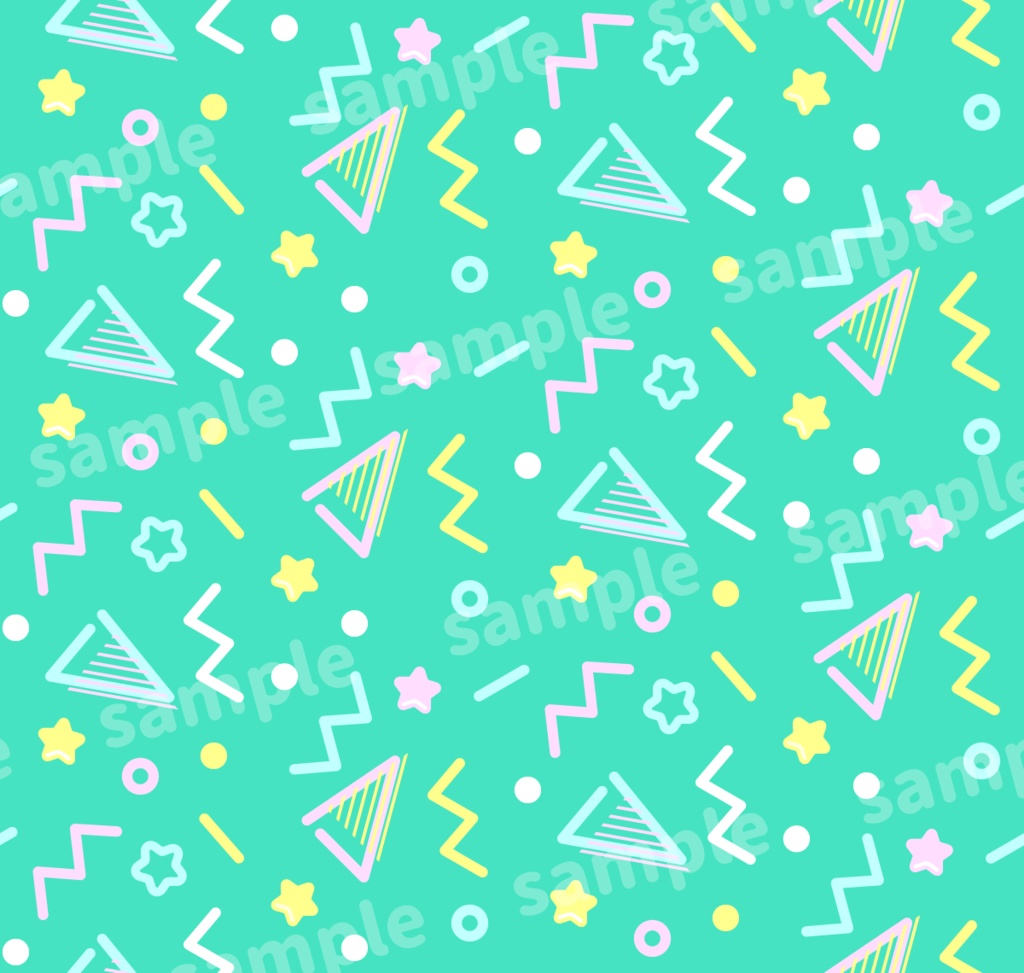 【商用利用可】平成レトロポップな背景素材 6種類