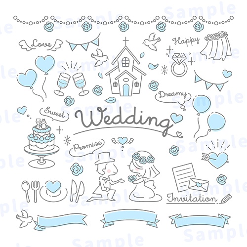 【フレーム】ウェディング素材【アイコン】