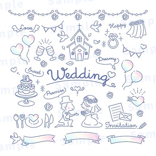 【フレーム】ウェディング素材【アイコン】