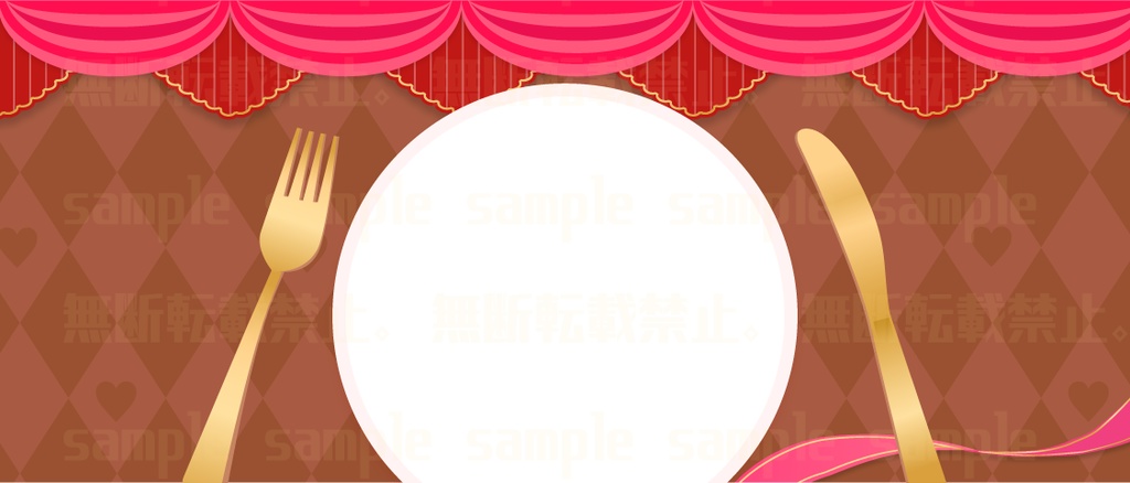 【IRIAMヘッダー】バレンタインに使える!テーブルセットヘッダー