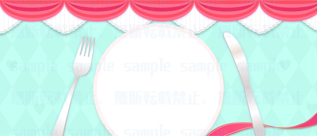 【IRIAMヘッダー】バレンタインに使える!テーブルセットヘッダー