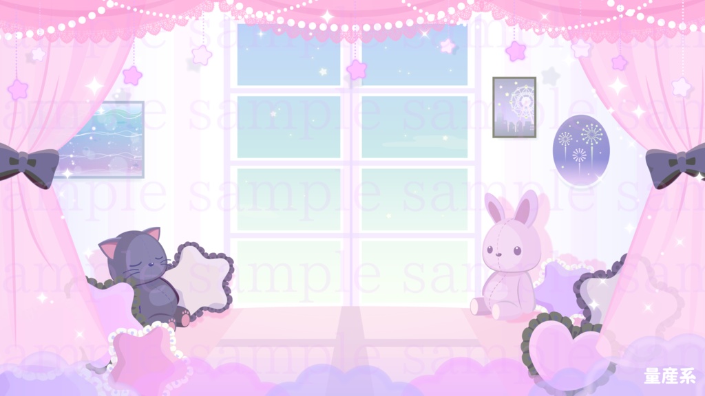 量産系なお部屋の背景素材【配信素材】